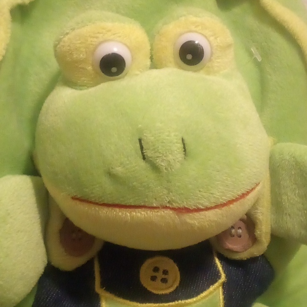 Mini Frog Backpack Plush Plushie For Kids (Green) #105 - Picture 2 of 15
